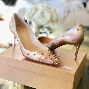 NEW-Christian Louboutin degraspike 70 nappa petite